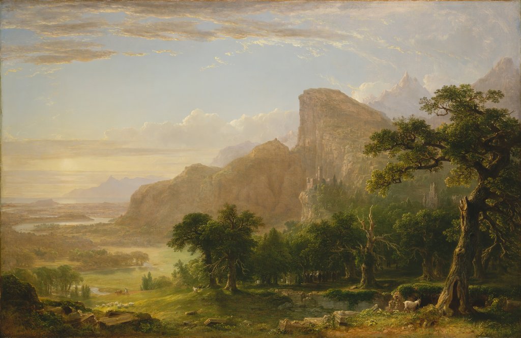 Detail of Landscape?Scene from 'Thanatopsis', 1850 by Asher Brown Durand