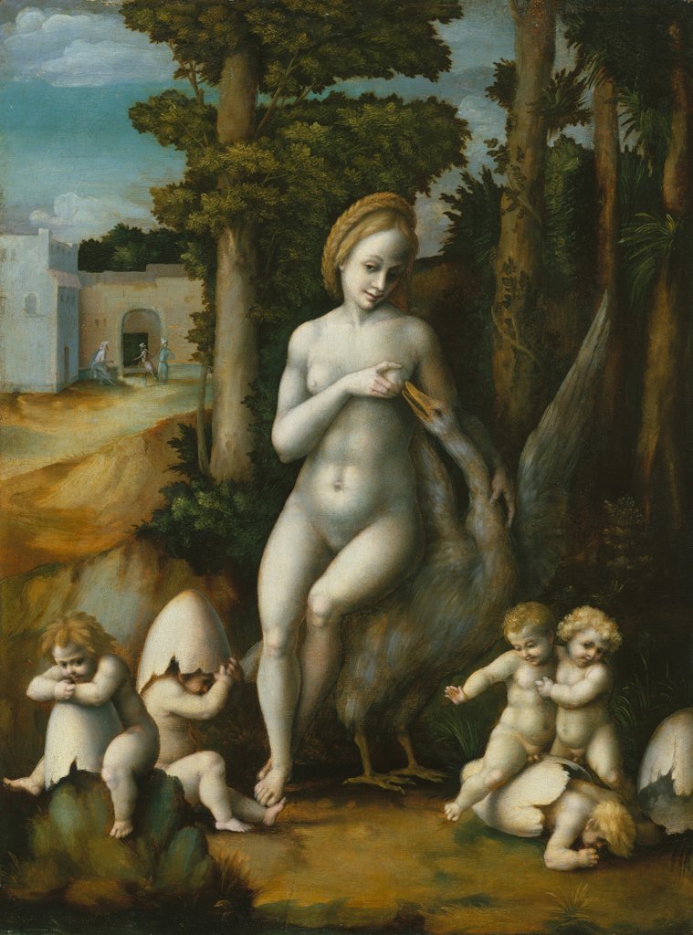 Detail of Leda and the Swan by Bacchiacca