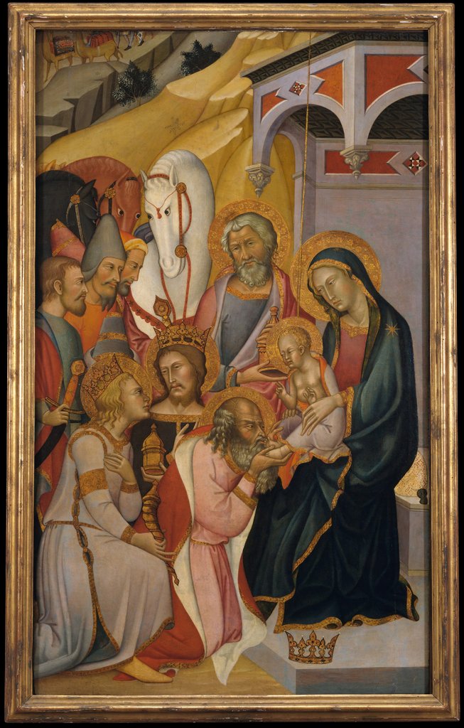 Detail of The Adoration of the Magi, ca. 1390 by Bartolo di Fredi