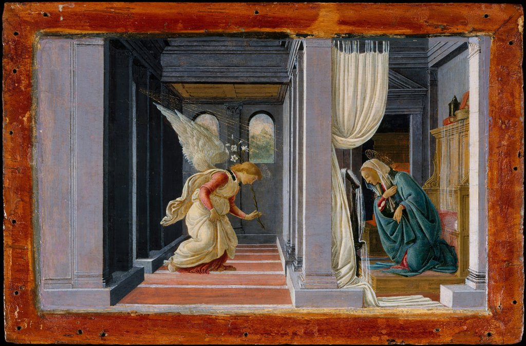 Detail of The Annunciation, ca. 1485-92 by Sandro Botticelli