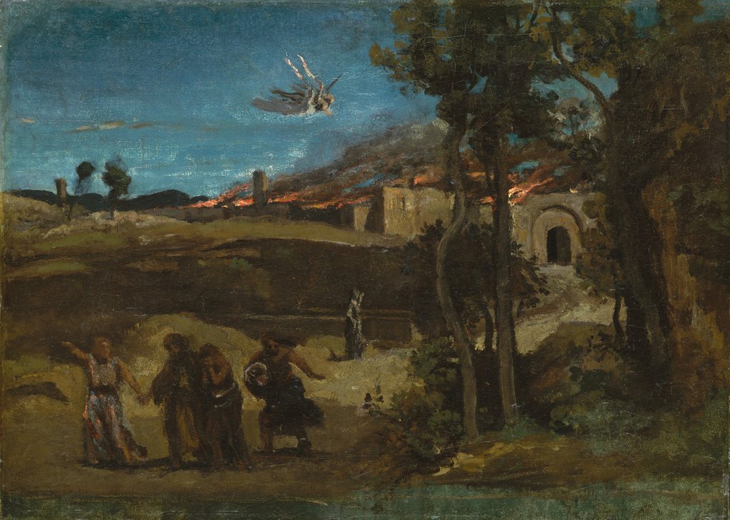 Detail of Study for 'The Destruction of Sodom', 1843 by Jean-Baptiste-Camille Corot