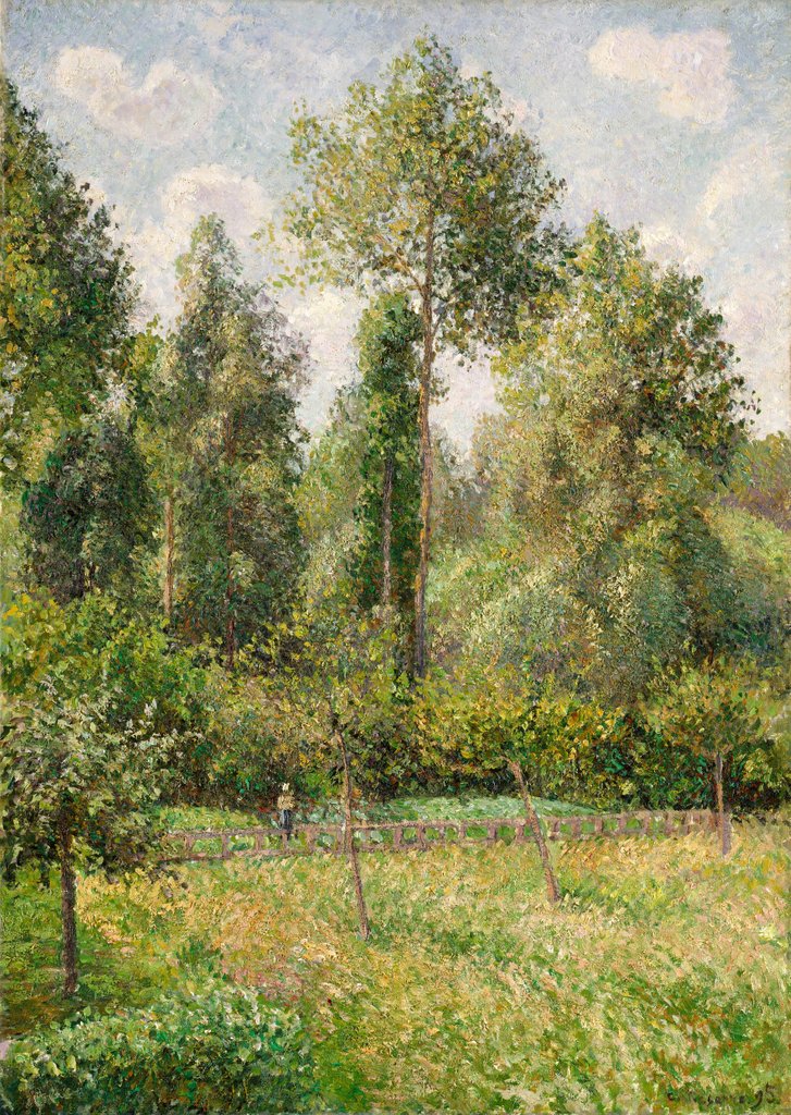 Detail of Poplars, Éragny, 1895 by Camille Pissarro