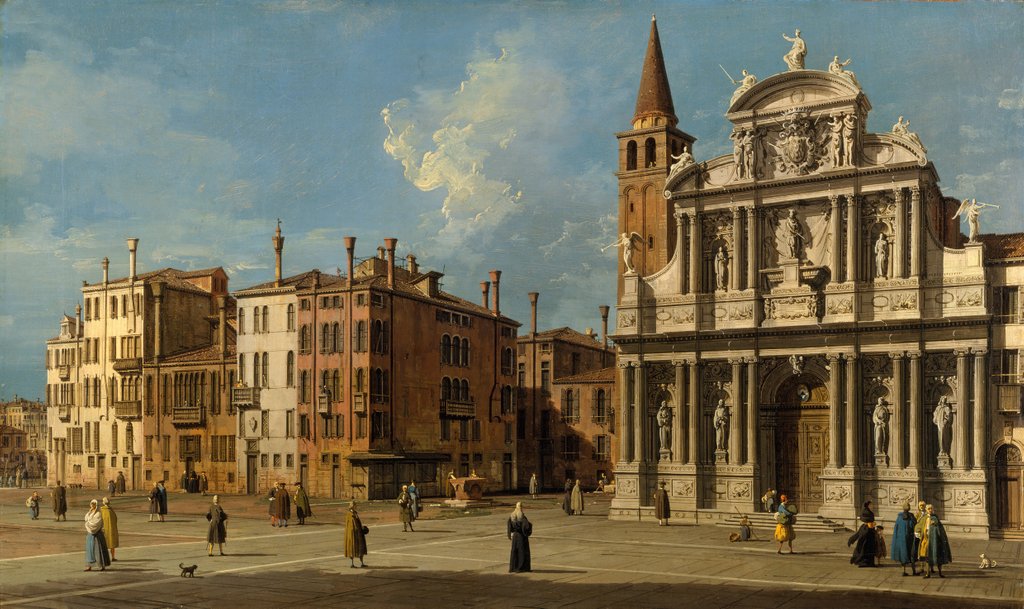 Detail of Campo Santa Maria Zobenigo, Venice, 1730s by Canaletto