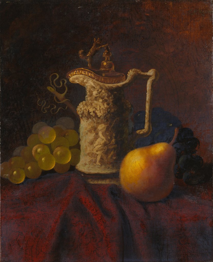 Detail of Still Life with Ewer and Fruit by Carducius Plantagenet Ream