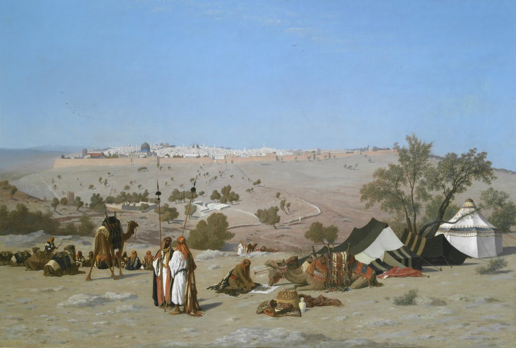 Detail of Jerusalem from the Mount of Olives, by 1880 by Charles Théodore Frère