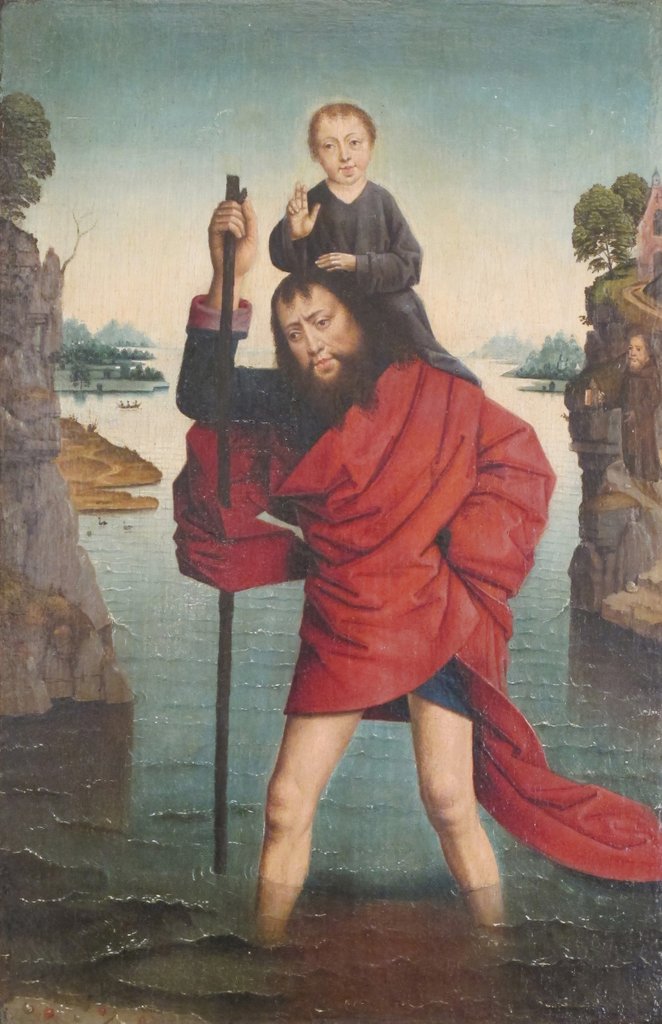 Detail of Saint Christopher and the Infant Christ, After 1485 by Unknown