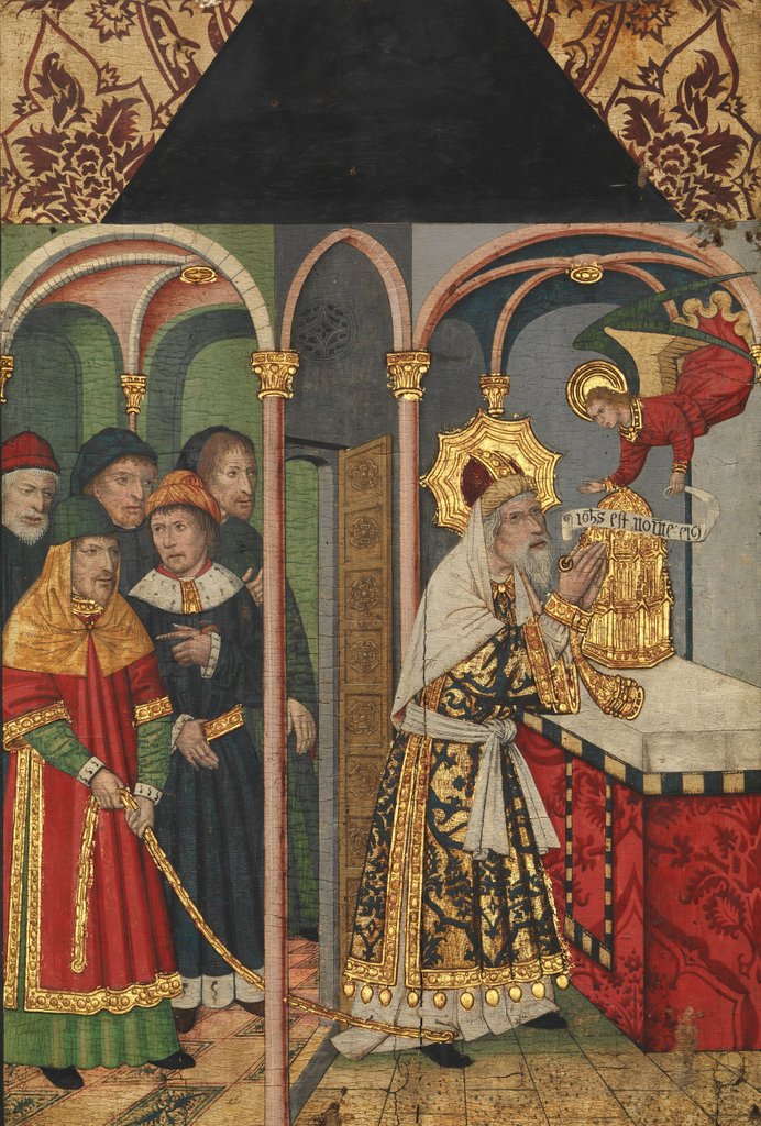 Detail of Panel with the Angel Appearing to Zacharias…, 1464-1507 by Domingo Ram