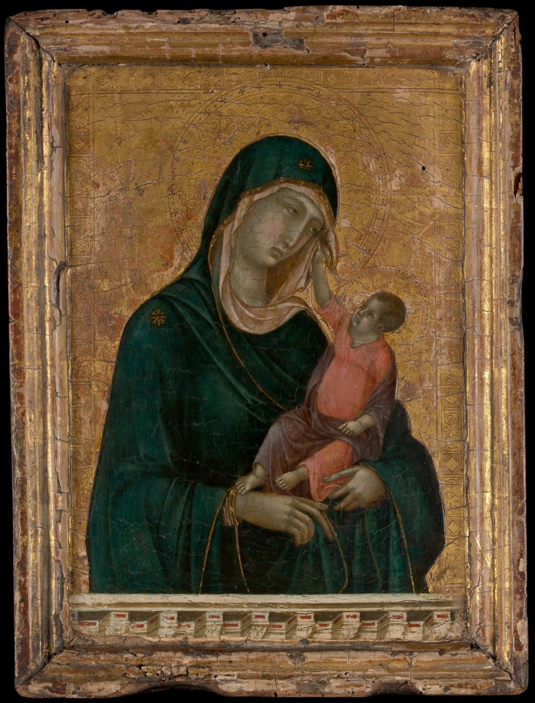 Detail of Madonna and Child, ca. 1290-1300 by Duccio di Buoninsegna