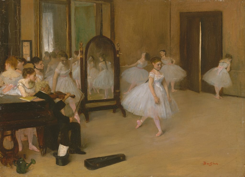 Detail of The Dancing Class, ca. 1870 by Edgar Degas
