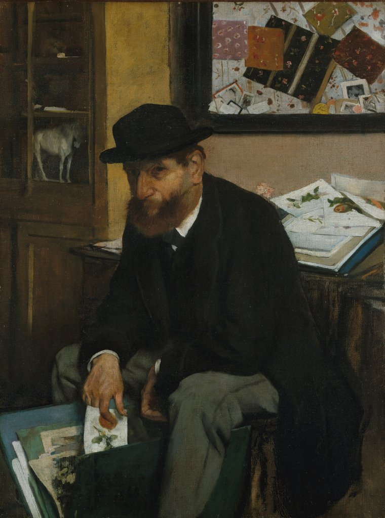 Detail of The Collector of Prints, 1866 by Edgar Degas