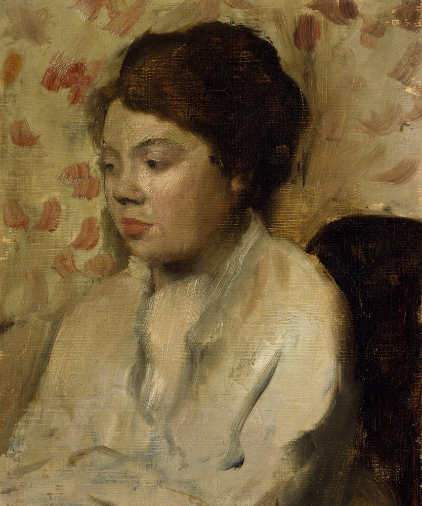 Detail of Portrait of a Young Woman, ca. 1885 by Edgar Degas