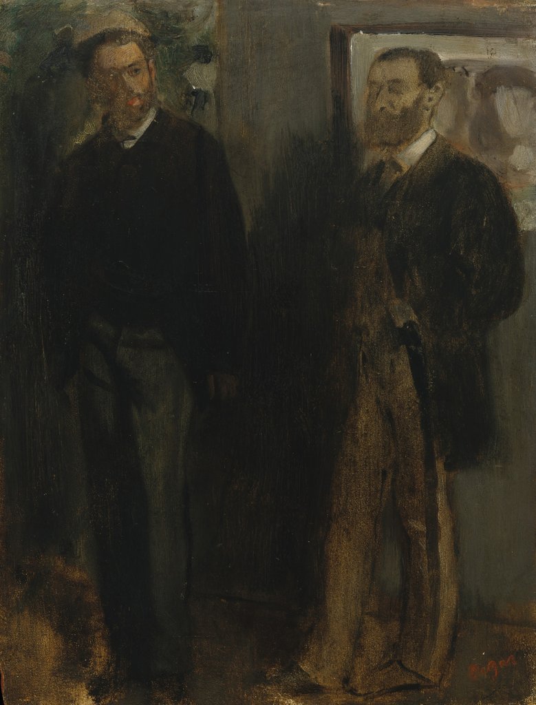 Detail of Two Men, ca. 1865-69 by Edgar Degas