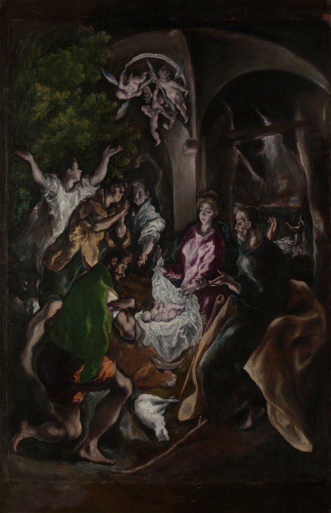 Detail of The Adoration of the Shepherds, ca. 1605-10 by El Greco