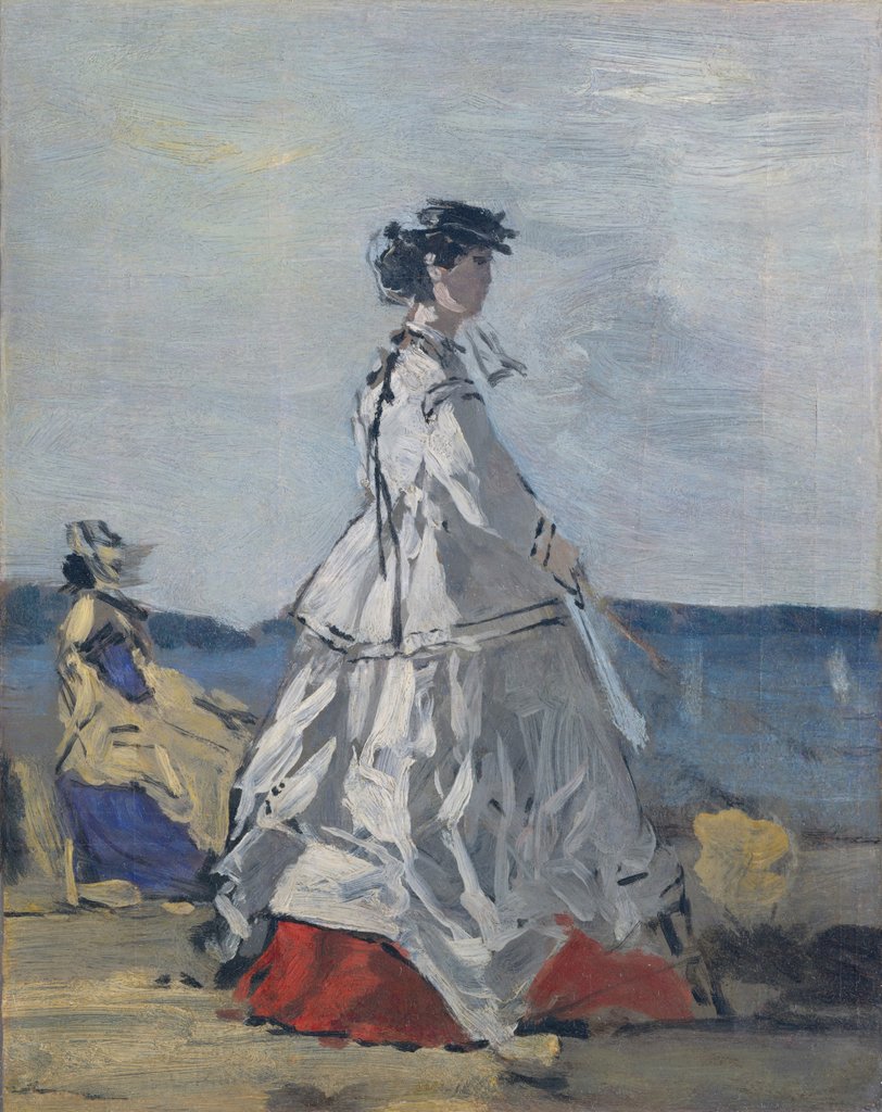 Detail of Princess Pauline Metternich on the Beach, ca. 1865-67 by Eugene Louis Boudin