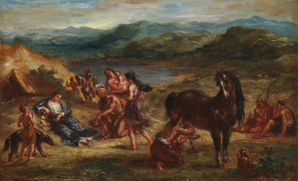 Detail of Ovid among the Scythians, 1862 by Eugene Delacroix