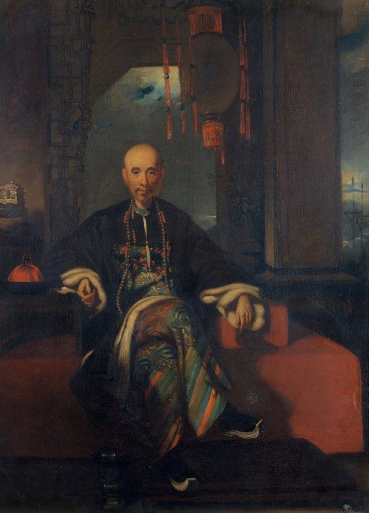 Detail of Houqua, ca. 1843 by Ester Speakman
