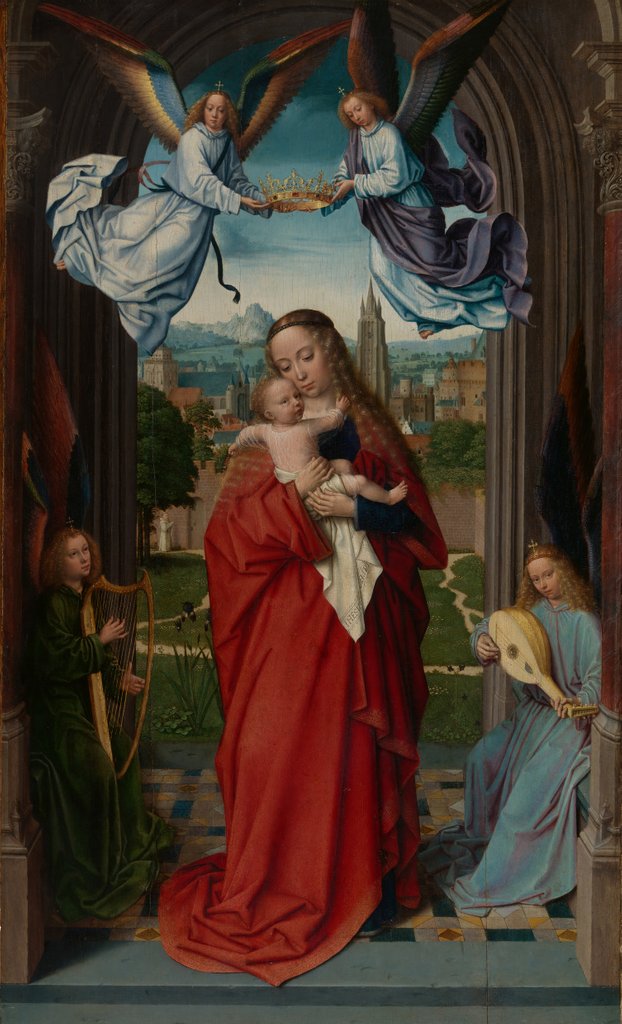 Detail of Virgin and Child with Four Angels, ca. 1510-15 by Gerard David