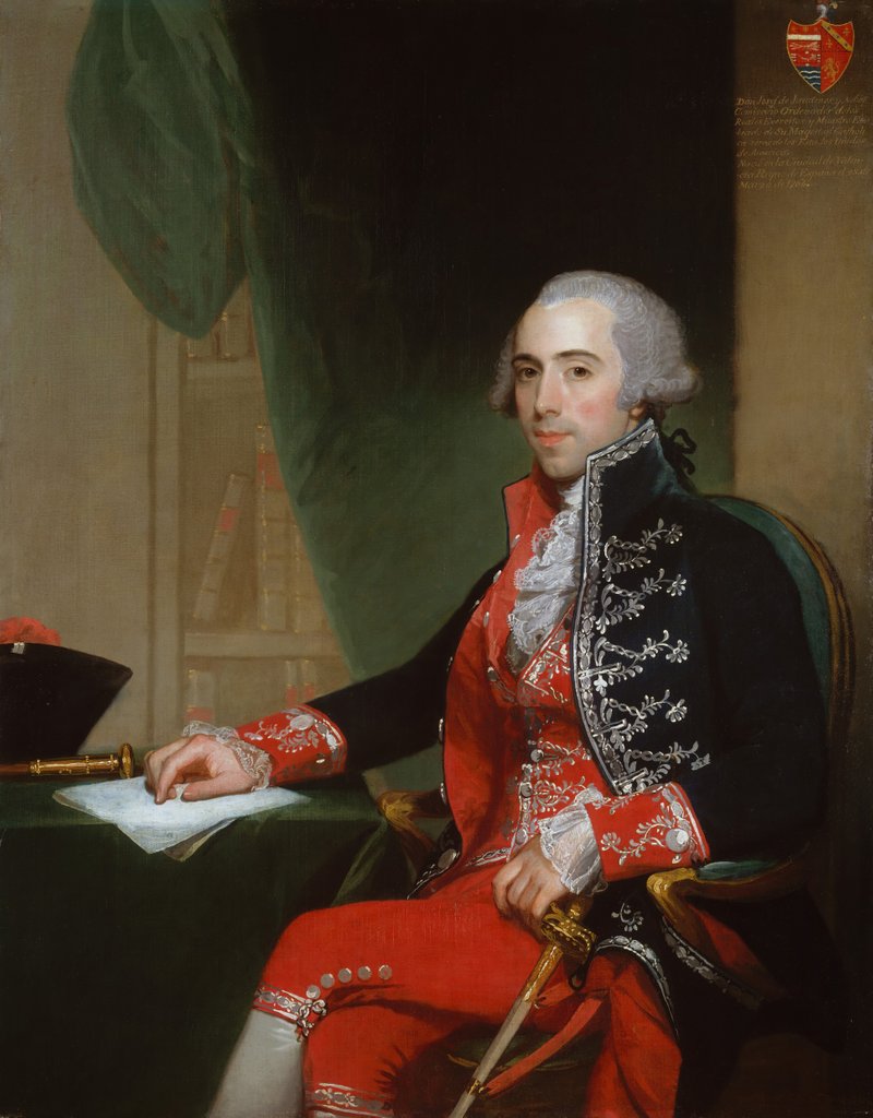 Detail of Josef de Jaudenes y Nebot, 1794 by Gilbert Stuart