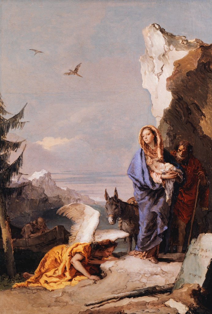 Detail of The Flight into Egypt, ca. 1767-70 by Giovanni Battista Tiepolo