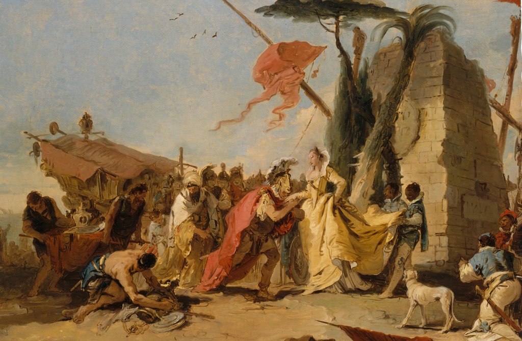 Detail of The Meeting of Antony and Cleopatra, ca. 1745-47 by Giovanni Battista Tiepolo