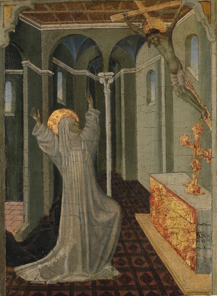 Detail of Saint Catherine of Siena Receiving the Stigmata, ca. 1447-65 by Giovanni di Paolo