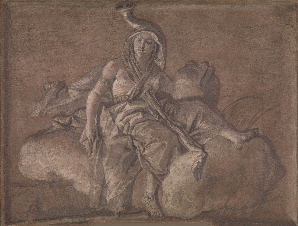 Detail of Africa by Giovanni Domenico Tiepolo