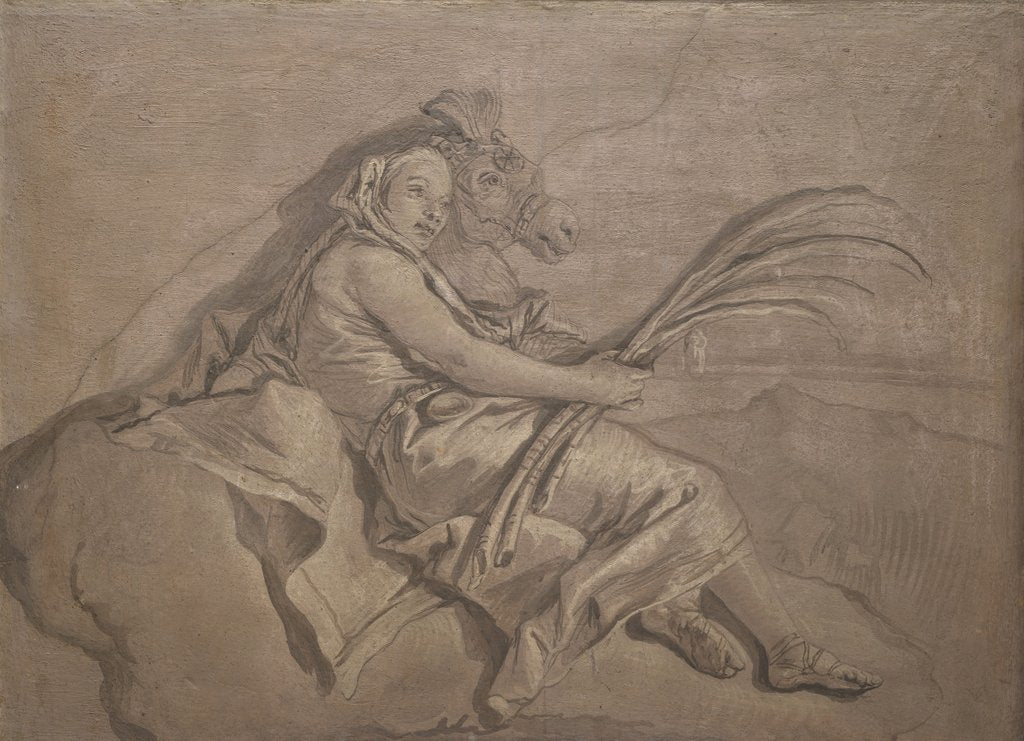 Detail of Asia by Giovanni Domenico Tiepolo
