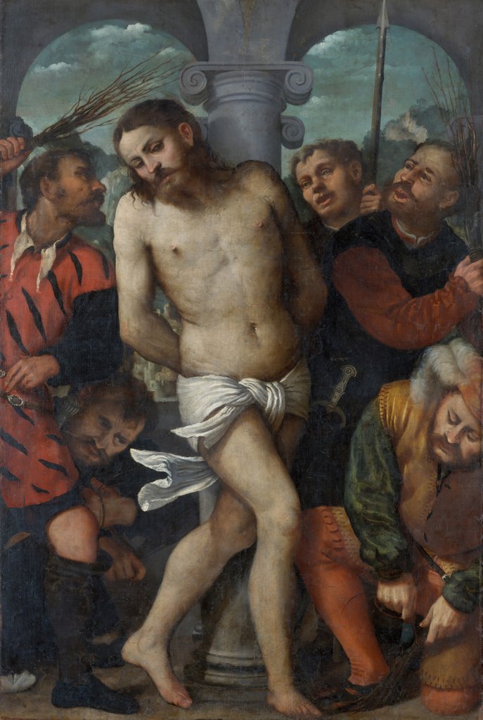 Detail of The Flagellation; The Madonna of Mercy, ca. 1540 by Romanino
