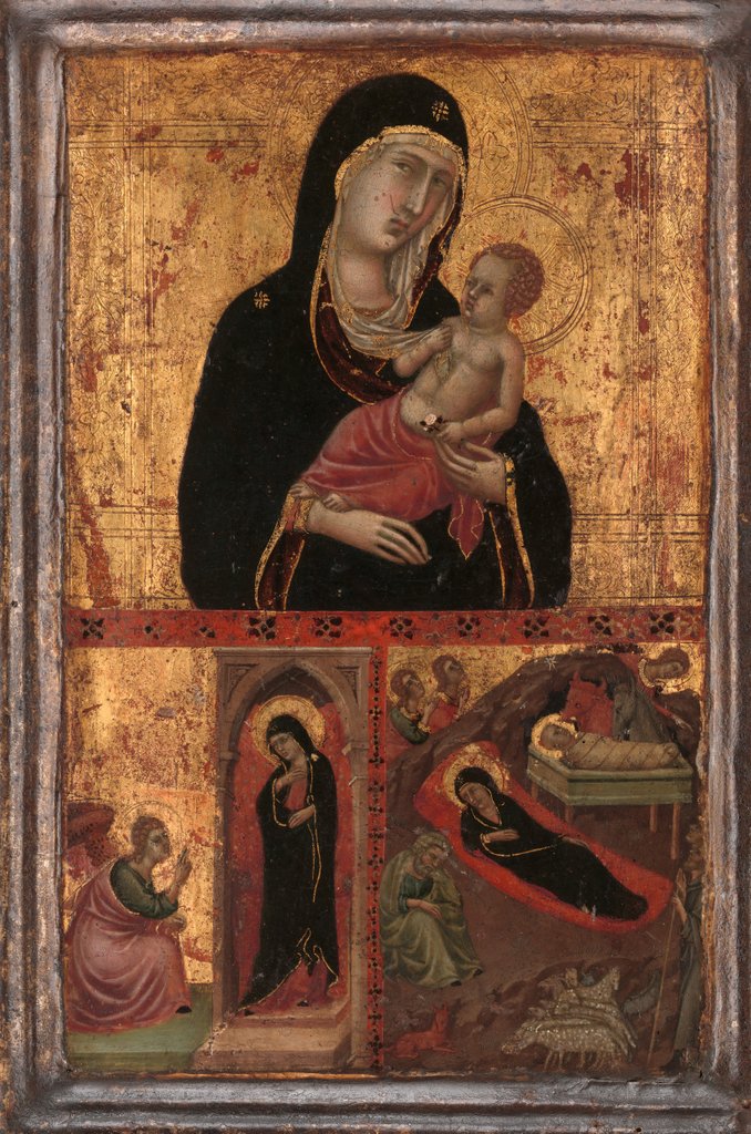 Detail of Madonna and Child with the Annunciation and the Nativity, ca. 1310-15 by Goodhart Master