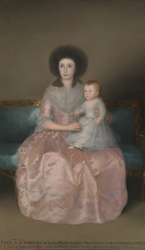 Detail of Condesa de Altamira and Her Daughter, María Agustina, 1787-88 by Francisco Goya