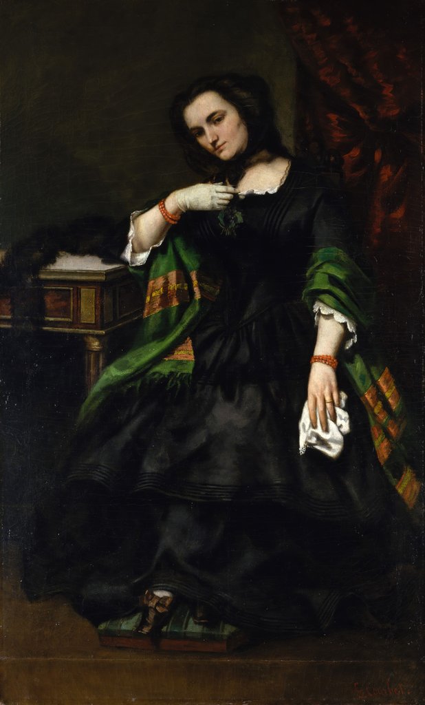 Detail of Madame Auguste Cuoq, ca. 1852-57 by Gustave Courbet