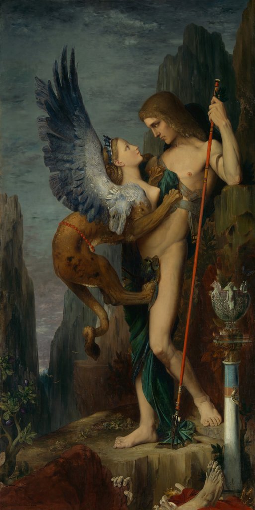 Detail of Oedipus and the Sphinx, 1864 by Gustave Moreau