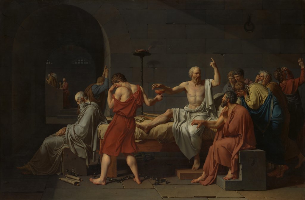 Detail of The Death of Socrates, 1787 by Jacques-Louis David