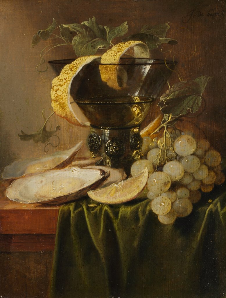 Detail of Still Life with a Glass and Oysters, ca. 1640 by Jan Davidsz de Heem