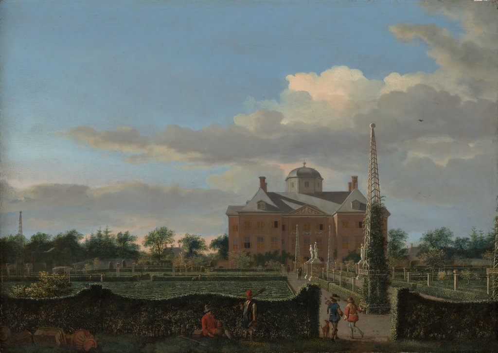 Detail of The Huis ten Bosch at The Hague and Its Formal Garden, ca. 1668-70 by Jan van der Heyden
