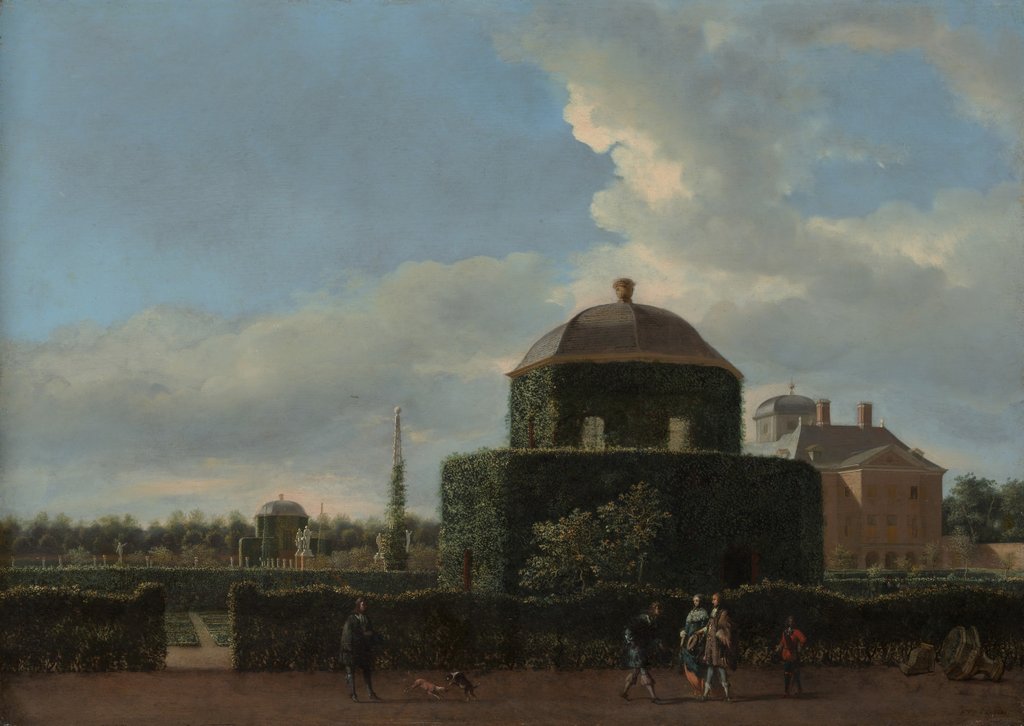 Detail of The Huis ten Bosch at The Hague and Its Formal Garden, ca. 1668-70 by Jan van der Heyden