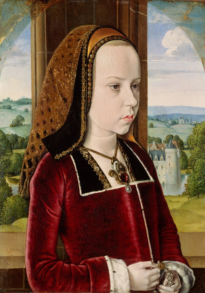 Detail of Margaret of Austria, ca. 1490 by Jean Hey