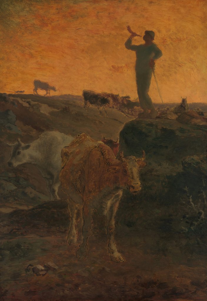 Detail of Calling the Cows Home, ca. 1872 by Jean Francois Millet