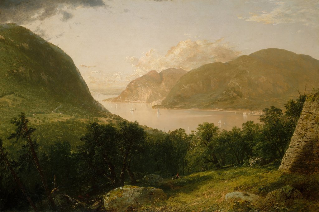 Detail of Hudson River Scene, 1857 by John Frederick Kensett