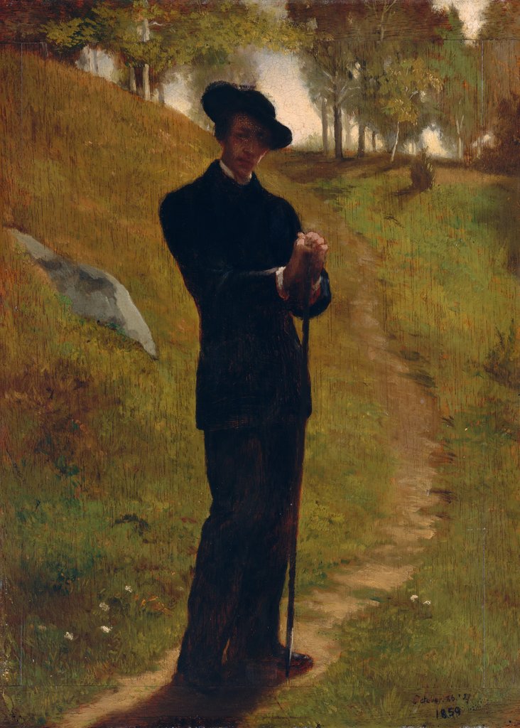 Detail of Portrait of the Painter, 1859 by John La Farge