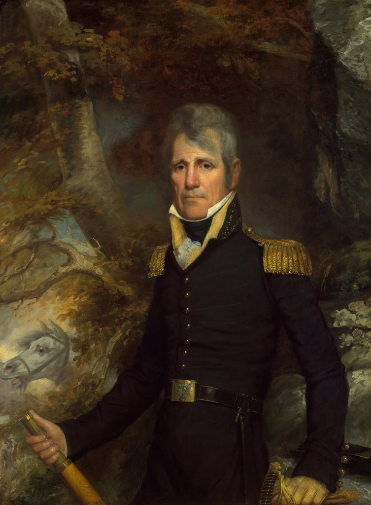 Detail of General Andrew Jackson, ca. 1819 by John Wesley Jarvis