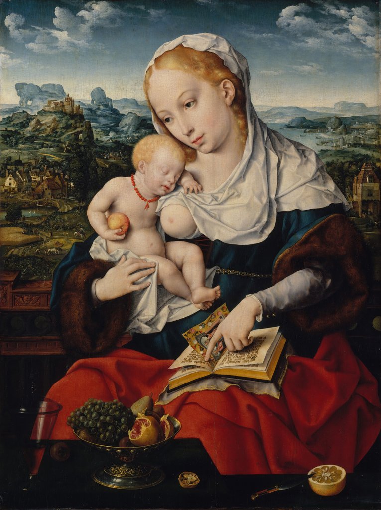 Detail of Virgin and Child, ca. 1525 by Joos van Cleve