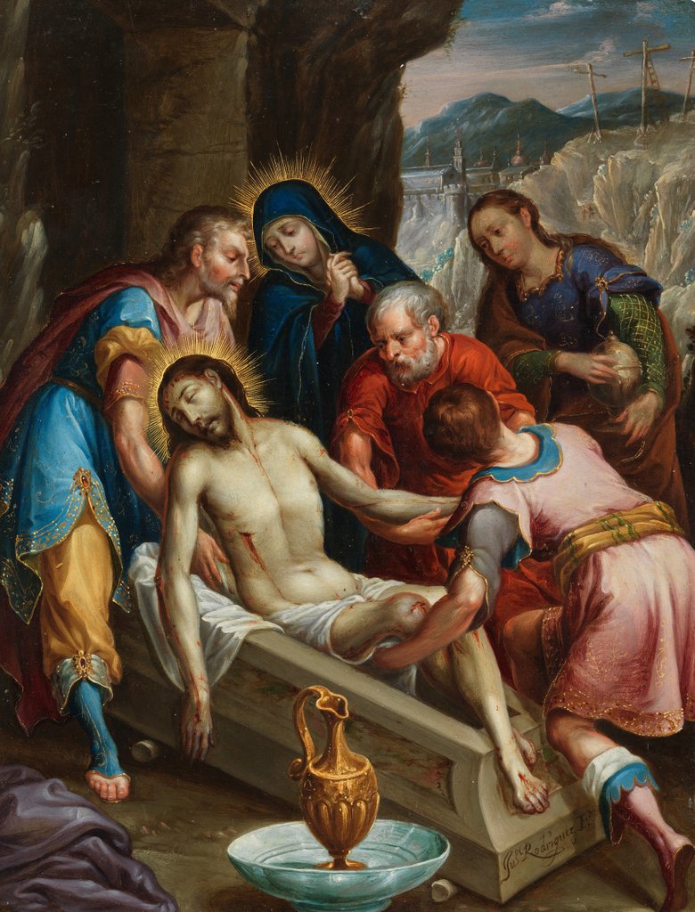 Detail of The Entombment of Christ, ca. 1702 by Juan Rodríguez Juárez