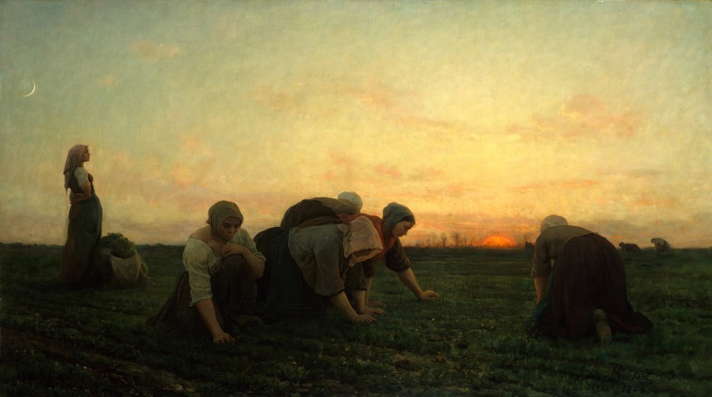 Detail of The Weeders, 1868 by Jules Breton