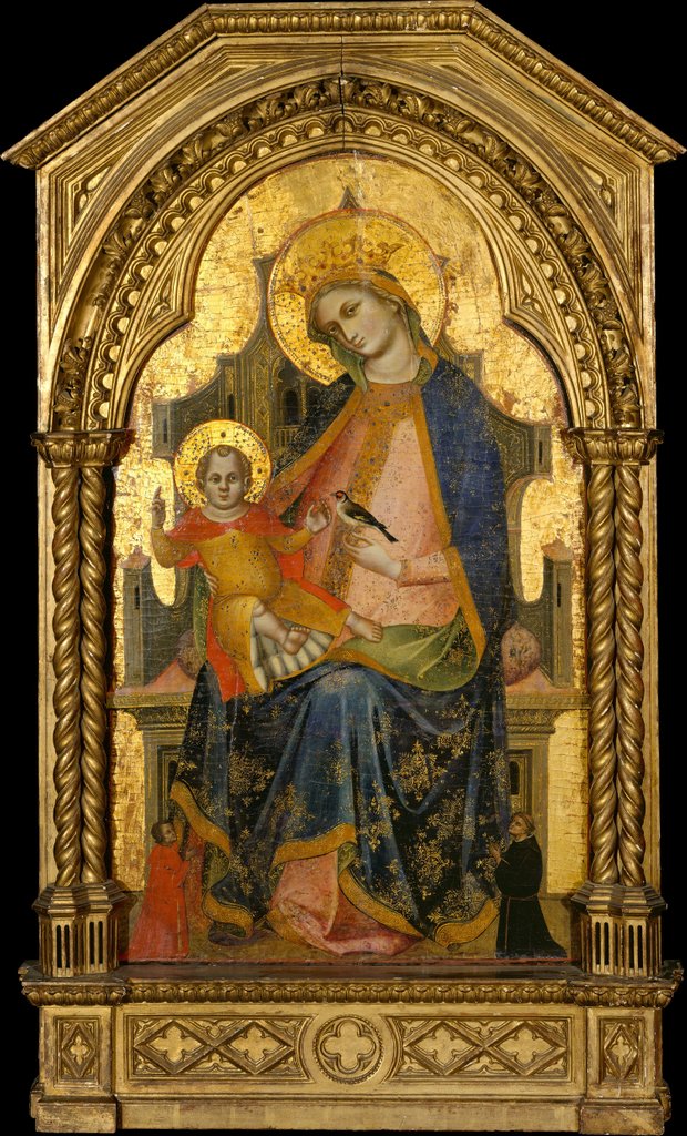 Detail of Madonna and Child Enthroned with Two Donors, ca. 1360-65 by Lorenzo Veneziano