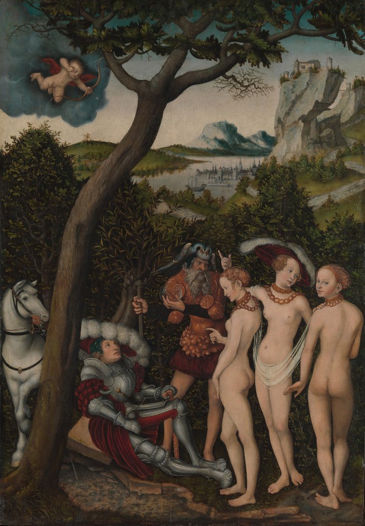 Detail of The Judgment of Paris, ca. 1528 by Lucas Cranach the Elder