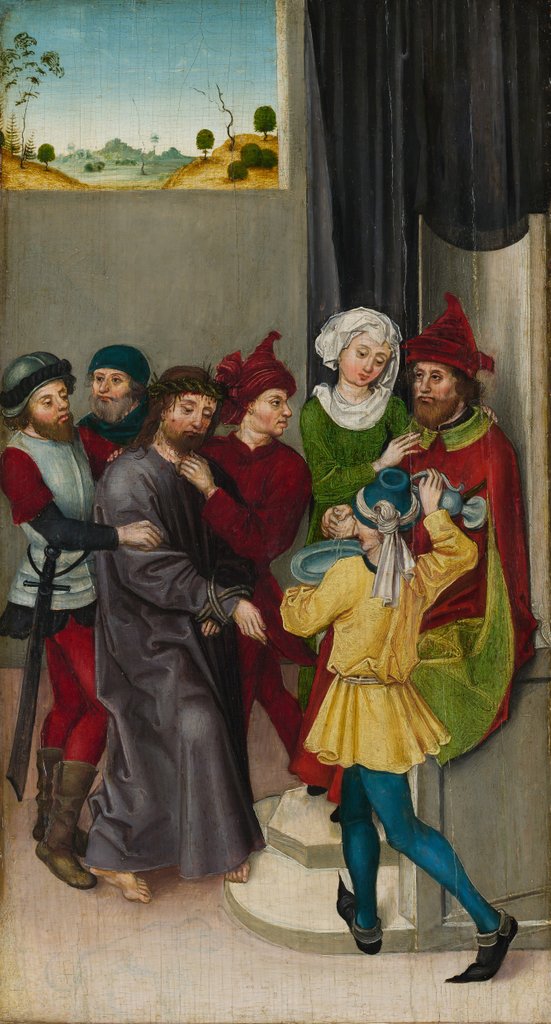 Detail of Christ before Pilate; The Resurrection by Ludwig Schongauer