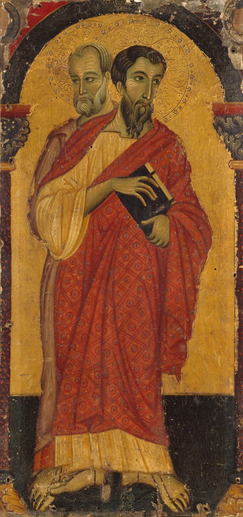 Detail of Saints Bartholomew and Simon, 1266-75 by Master of Saint Francis of Assisi