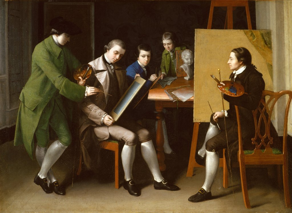 Detail of The American School, 1765 by Matthew Pratt