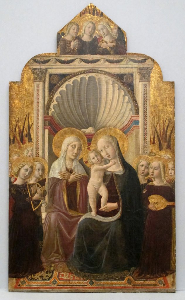 Detail of Saint Anne and the Virgin and Child Enthroned with Angels, ca. 1458-61 by Niccolò da Foligno